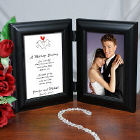 Marriage Blessing Wedding Black Bi-Fold Personalized Picture Frame